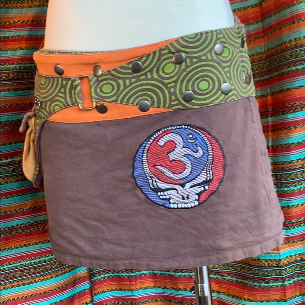Grateful Dead Om Wrap Skirt Pocket Belt ⚡️🌹⚡️